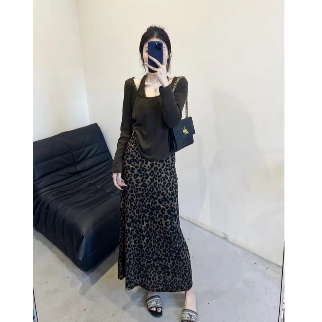 【蜜爷家】挂脖弹力显瘦假两件上衣2349#