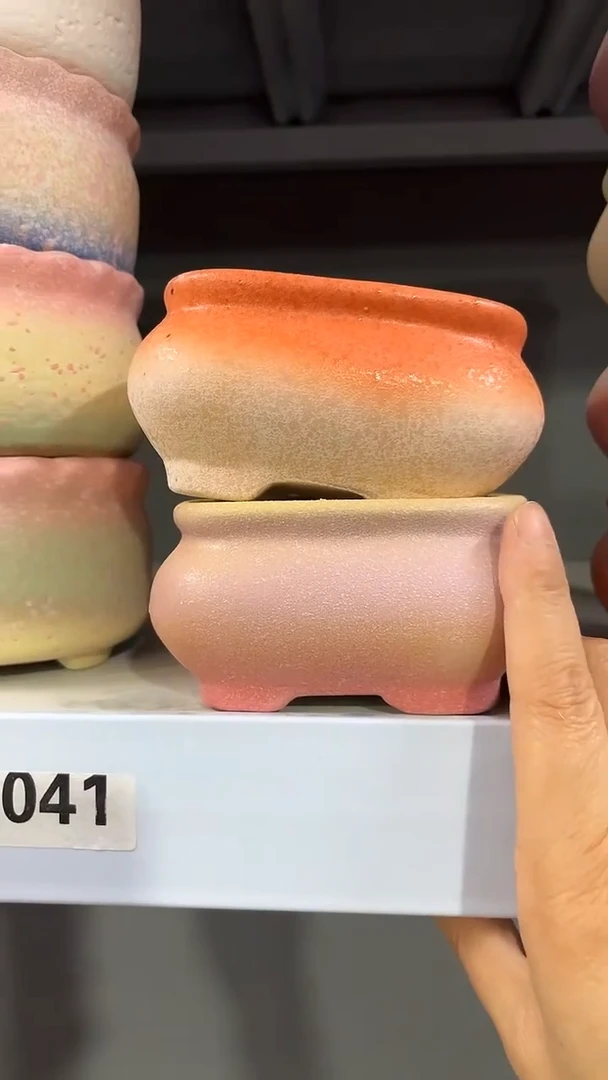 麦饭石粗陶多肉花盆两个