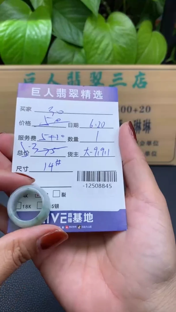 翡翠未镶嵌颈饰多人戒圈-12508845