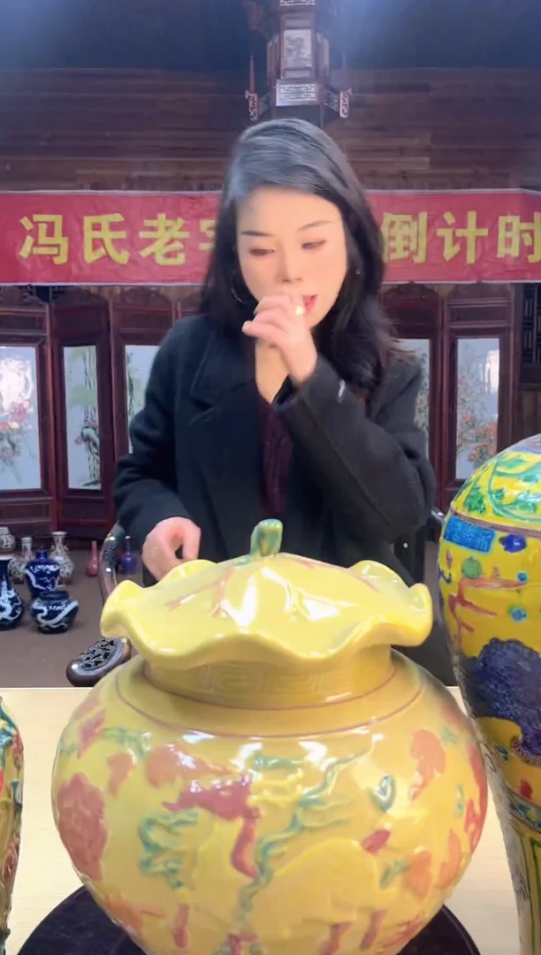 【闪购商品】瓷片B016/法华彩罐瓶随缘/一件