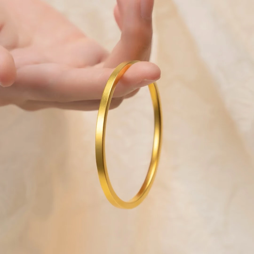 足银手镯 平安无事方镯