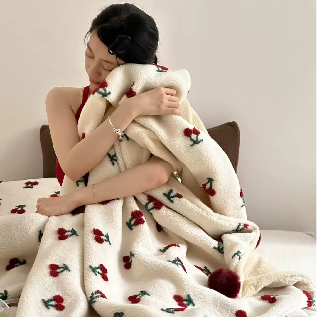 【樱桃可可】秋冬加厚加绒柔软冬被四季款盖被200*180