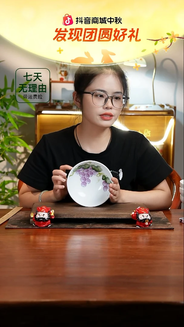 景德镇手绘釉中彩(食品级)小胖碗