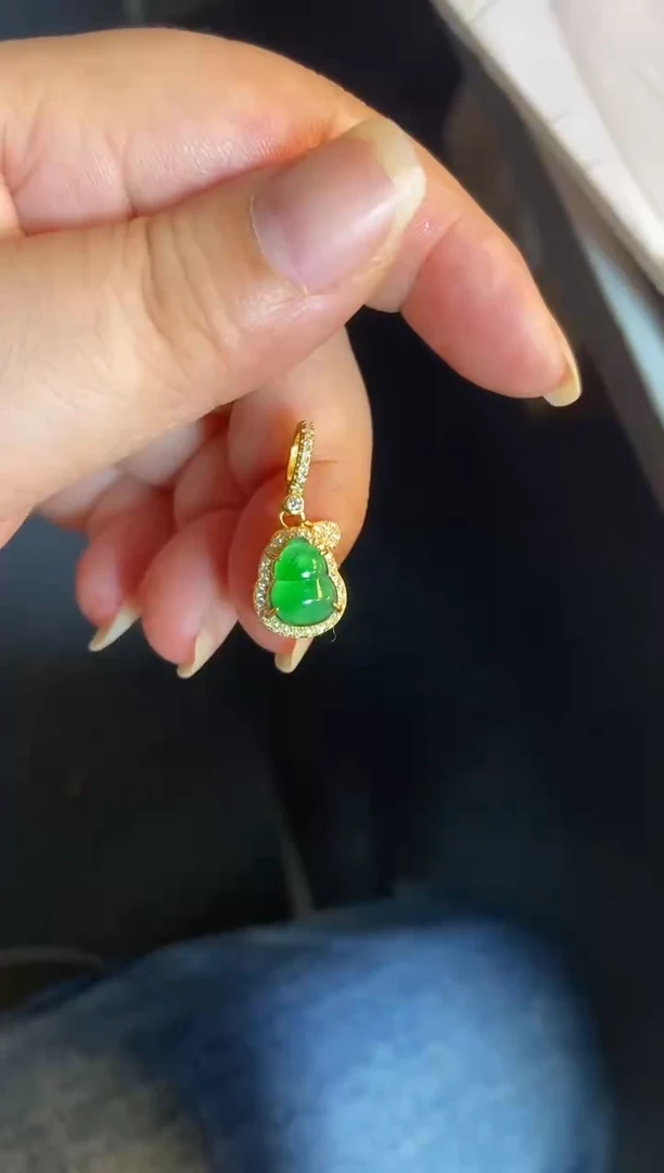 吊坠(不含链)银S925镶嵌翡翠1