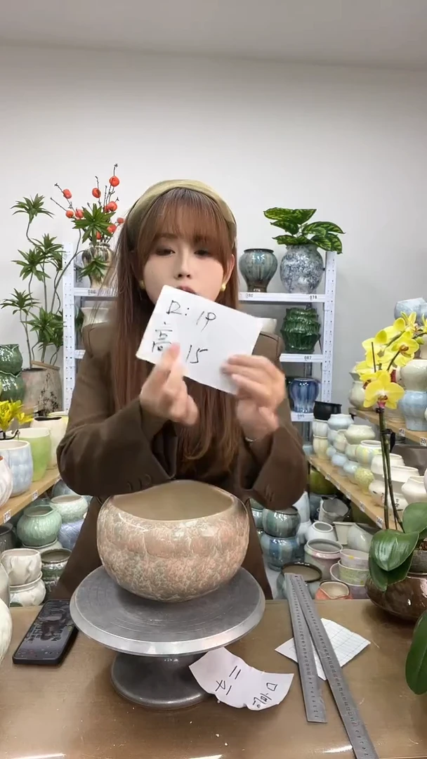 11.23陶瓷花盆直播链接高15.     口19
