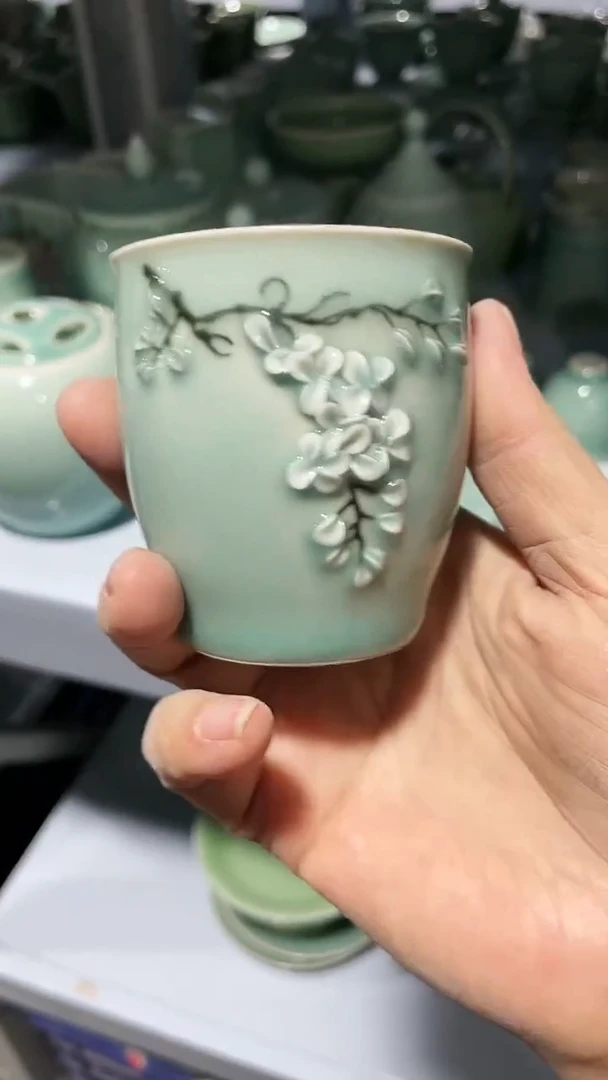 【闪购商品】纯手工 特价 微瑕 慧仙青瓷 主人杯