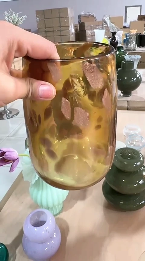 【闪购商品】玻璃豹纹洒金