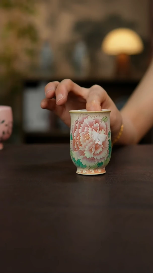杯景德镇陶瓷杯碗柴烧多人