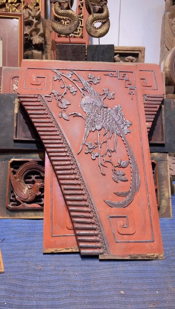 【闪购商品】香樟木老木雕老物件花板有瑕疵完美者慎拍