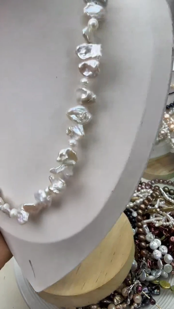 颈饰银S925镶嵌淡水珍珠1