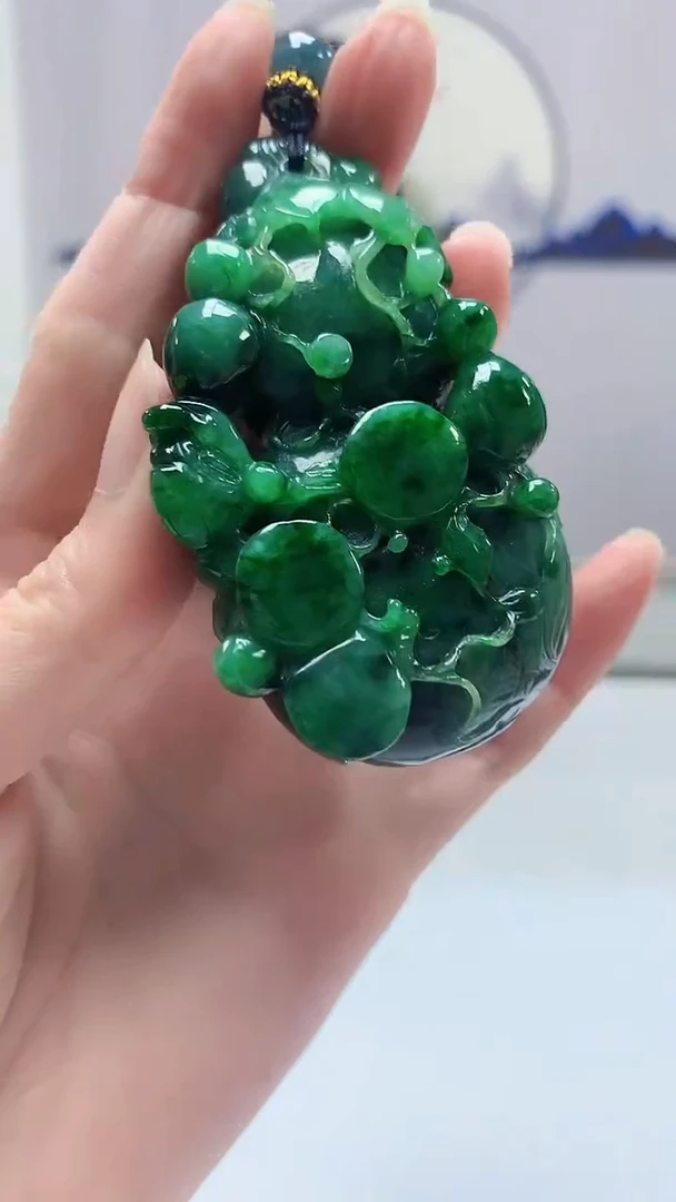 【闪购商品】定制翡翠未镶嵌4902zm-毛货挂件葫芦145