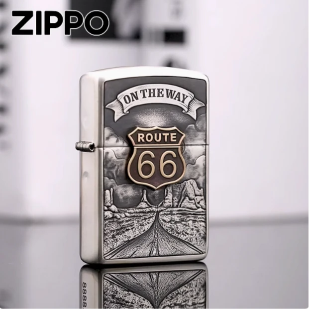 ZIPPO/之宝千语盔甲熏银66号公路官方正品打火机防风盔甲机DYJ1
