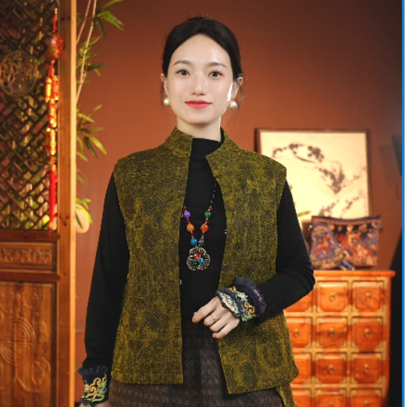 (吞吞）桑蚕丝宝相花马甲A-GG-R0013