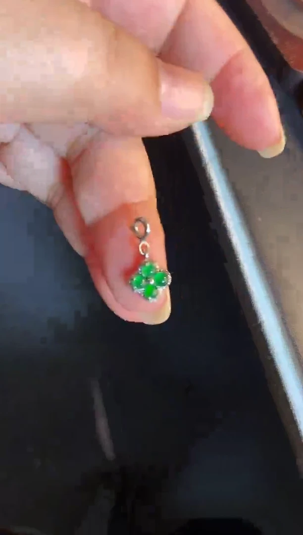 吊坠(不含链)银S925镶嵌翡翠1