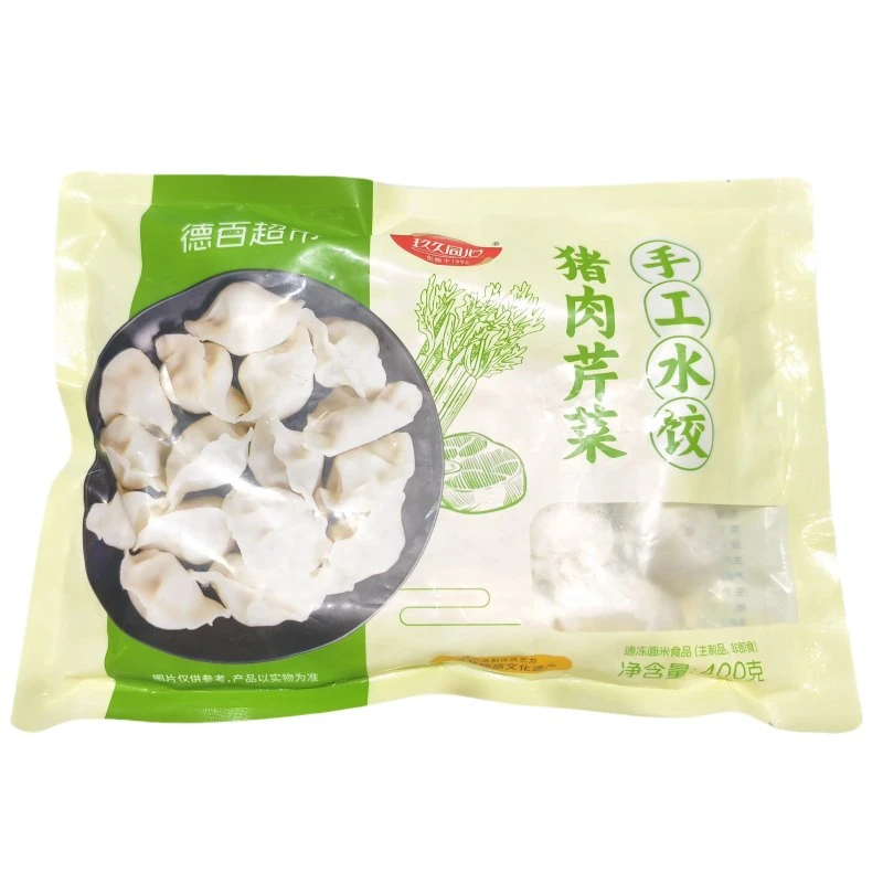 德百超市400g猪肉芹菜手工水饺