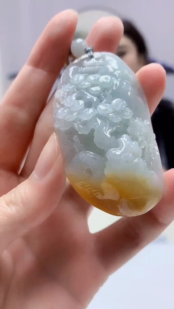 【闪购商品】定制翡翠未镶嵌4829zm-毛货挂件89