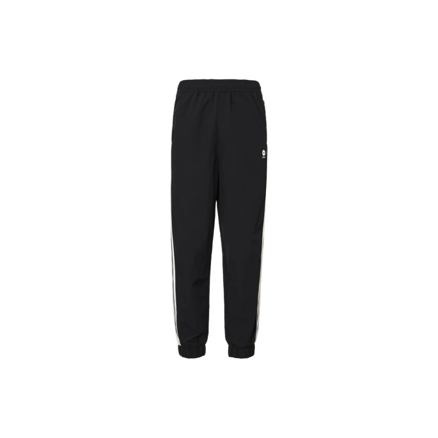 adidas neo 撞色条纹休闲梭织复古运动长裤运动裤 女款HM7414