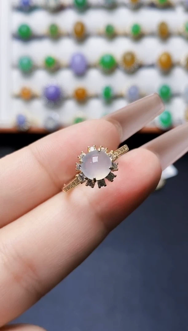 银S925镶嵌戒指翡翠2043