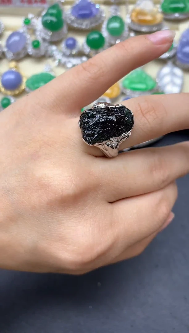 【闪购商品】翡翠戒指18K金镶嵌541-中国好珍宝