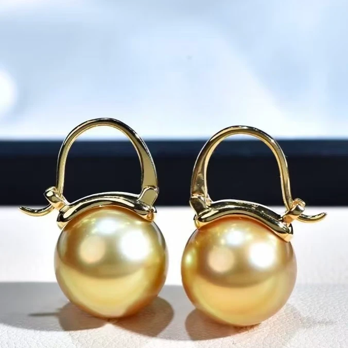 智润海水珍珠S925银茶壶款 南洋金珠 正圆 无暇