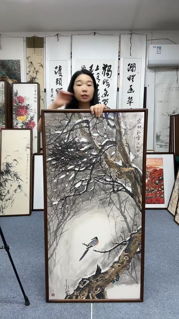 国画62*122实木画框京东包邮手绘