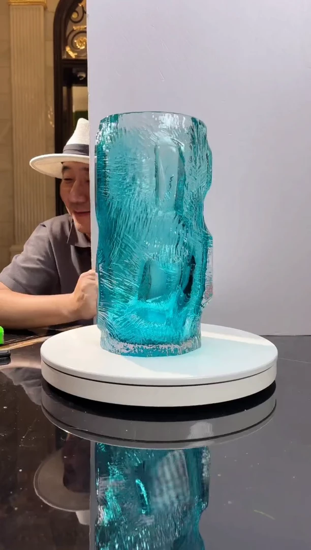 琉璃手工艺品AJ1010194树洞琉璃花器