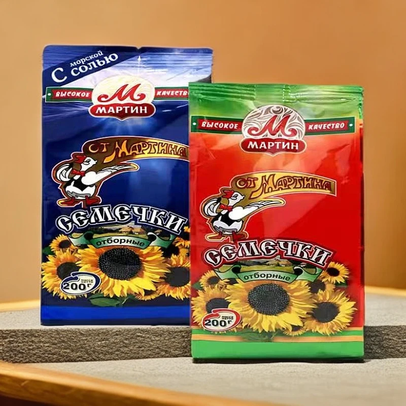 俄罗斯进口俄马丁原味海盐味100g200g香脆颗粒精选葵花籽瓜子