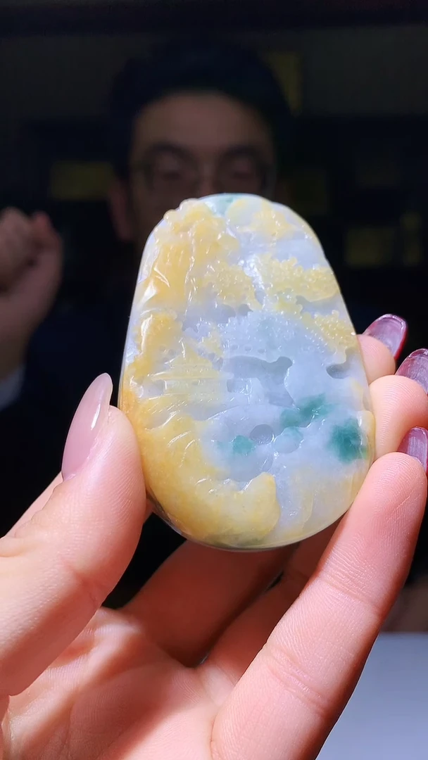 【闪购商品】定制翡翠未镶嵌1071hm-毛货挂件