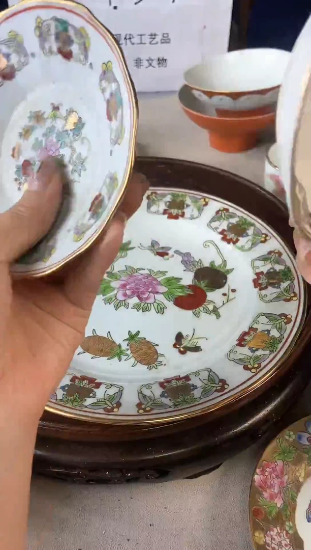 瓷片猎***1微瑕慎拍景德镇窑老厂瓷摆件