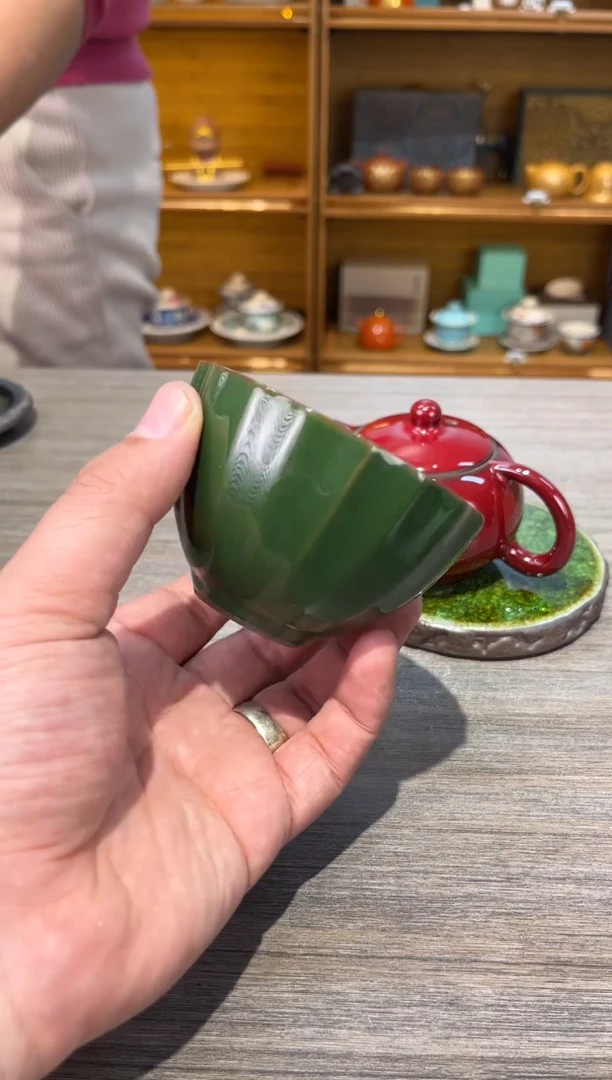 【闪购商品】绿色大多花瓣主人杯