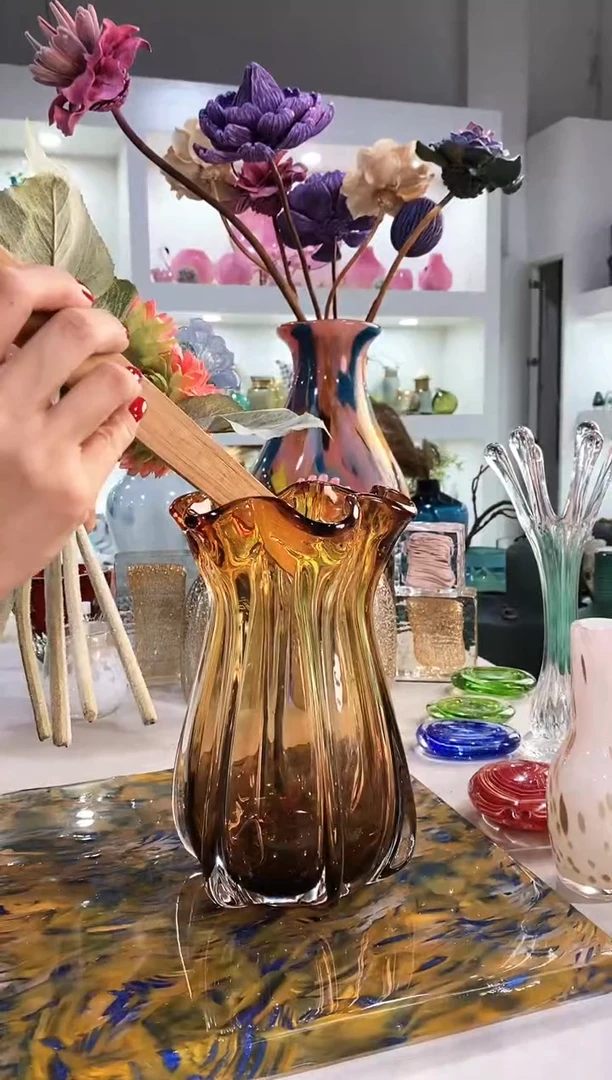 慕忆家手作琉璃花瓶小号