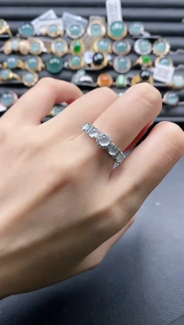 【闪购商品】翡翠戒指银S925镶嵌1111-