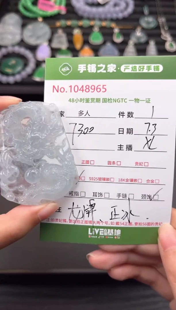 翡翠未镶嵌颈饰多人