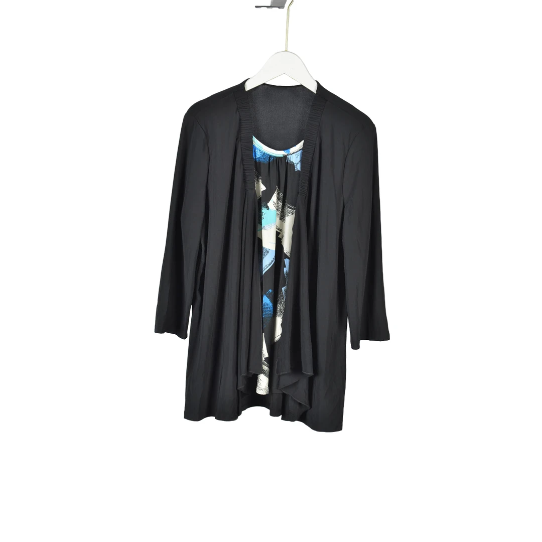 GPD1【专柜捡漏】轻奢女装女装SLDEC-上衣1850-黑色蓝白印花正码