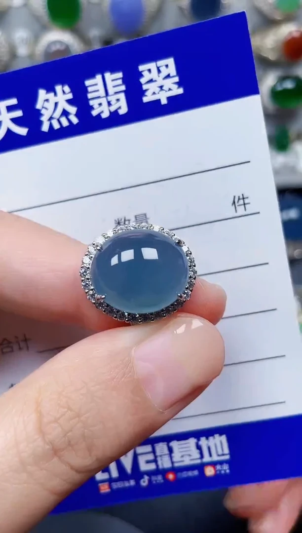 银S925镶嵌戒指翡翠311