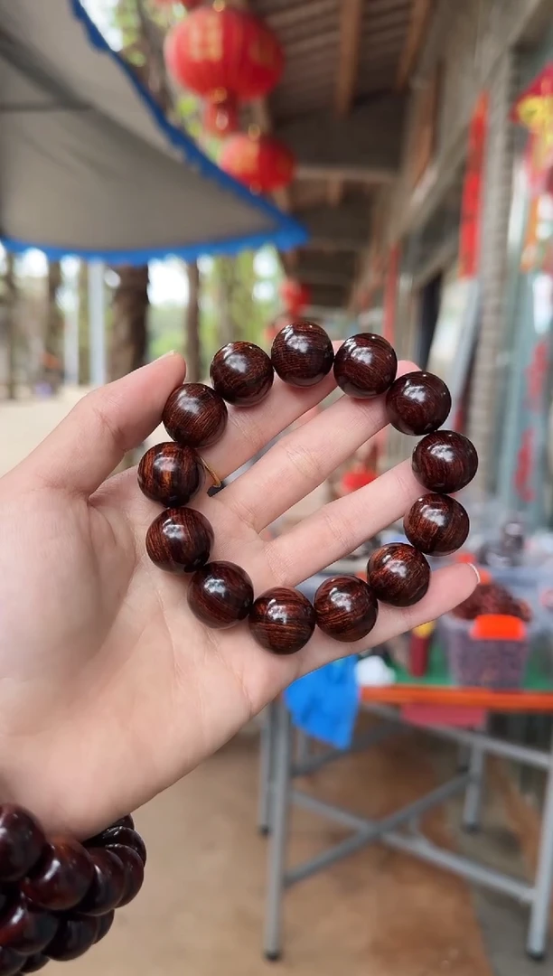 手串/手链黄花梨/降香黄檀海南黄花梨1.8紫油梨细密顺纹土埋老料