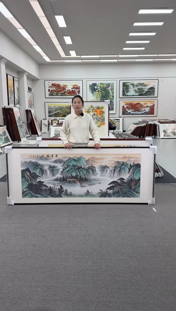 国画手绘 聚宝福地 219*88