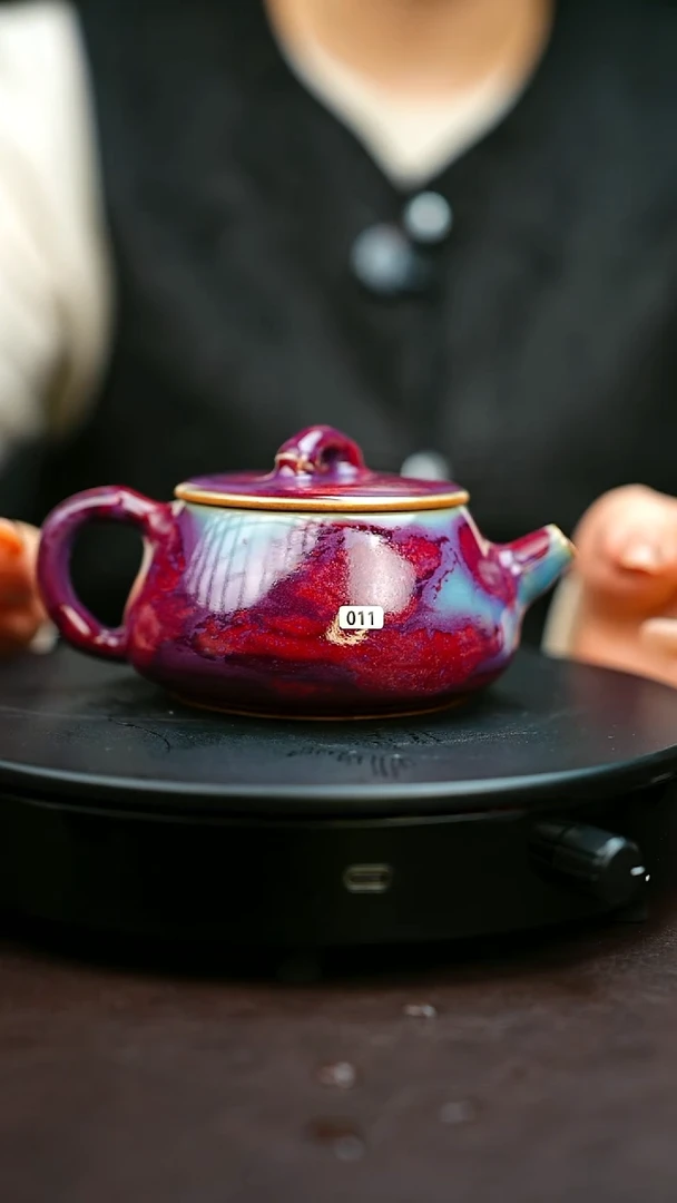 011#原矿钧瓷炉钧釉石瓢壶