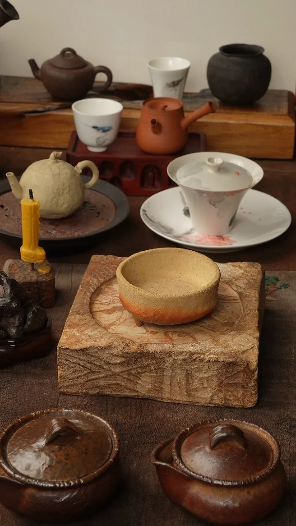 龙窑茶室手捏香炉