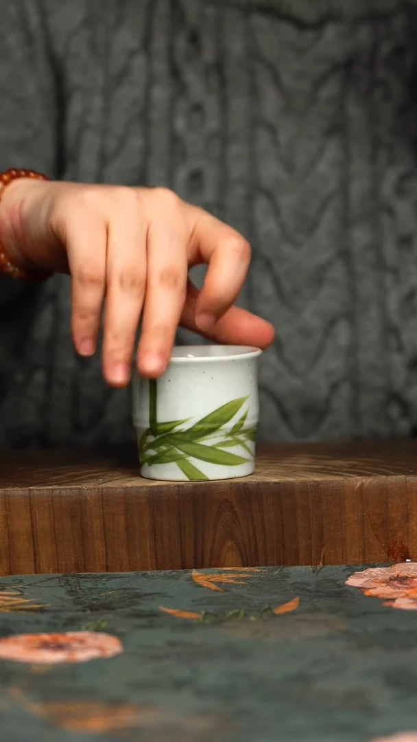 杯釉下彩手工手绘同款陶器