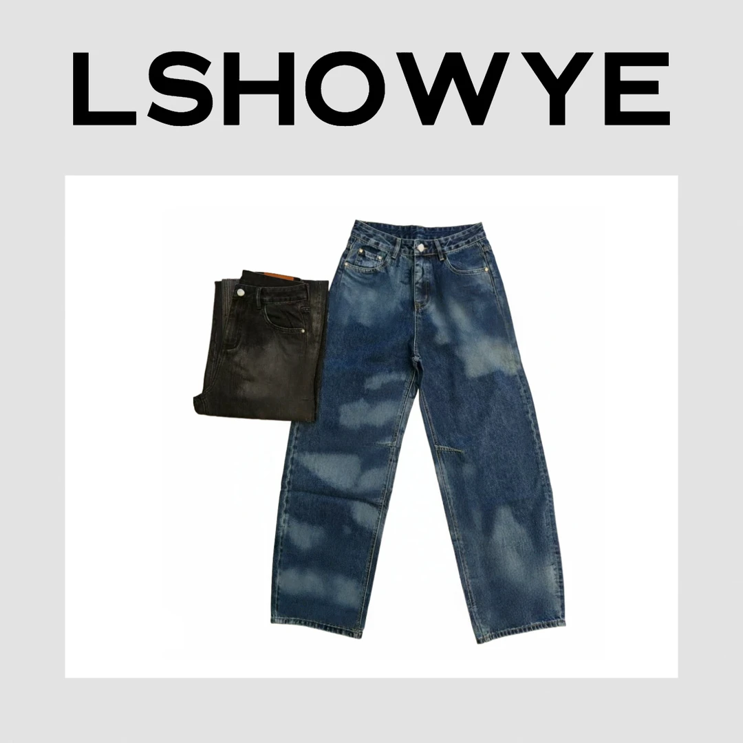 LSHOWYE｜晕染弯刀牛仔裤 F7610