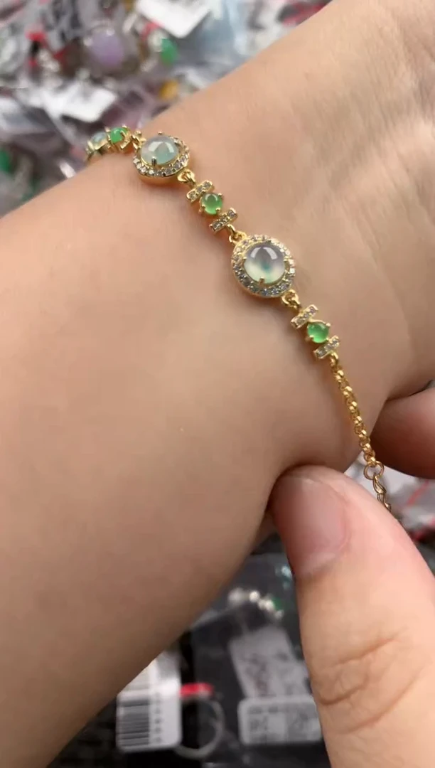 银S925镶嵌戒指翡翠13   13    9