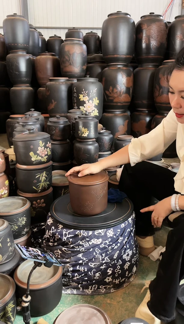 壶瑕疵茶叶罐 小五饼古铜色 744