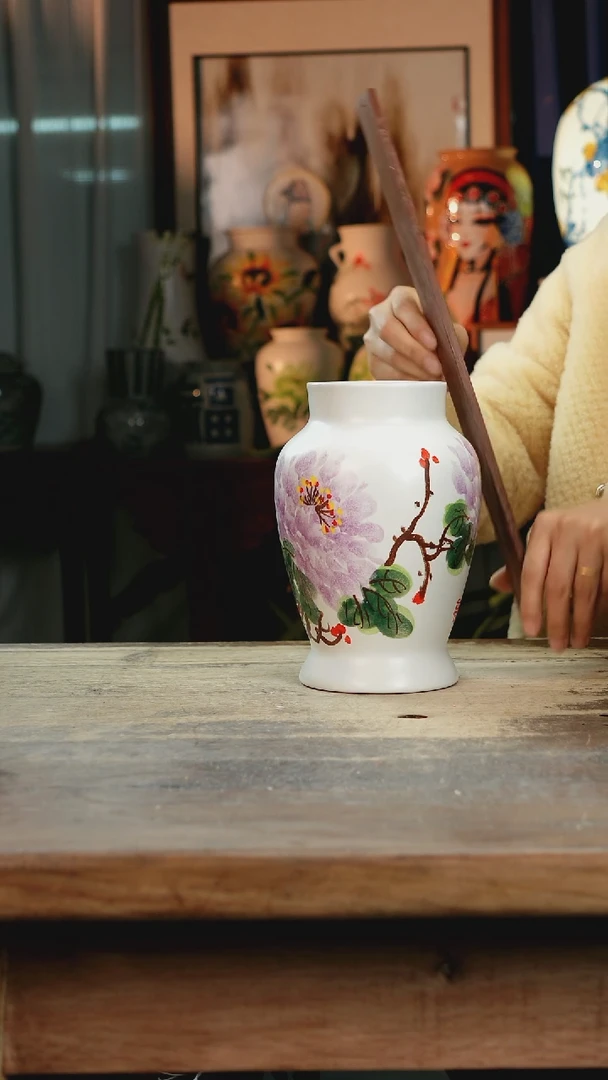 【闪购商品】瓷片景德镇纯手工釉下彩精品花瓶