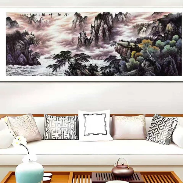 六尺《金秋神韵》软装裱卷轴成品包邮到家