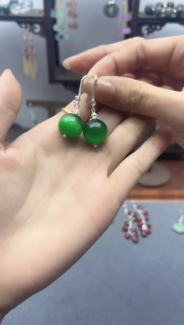 银S925镶嵌耳饰玛瑙/玉髓207000