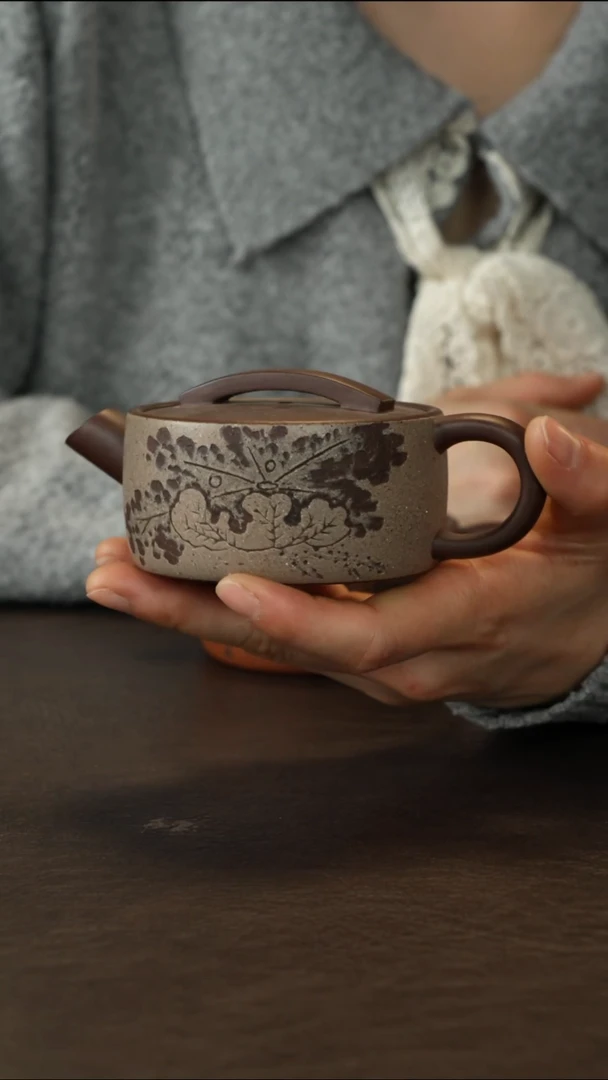 茶壶紫砂段泥粉浆 汉瓦壶