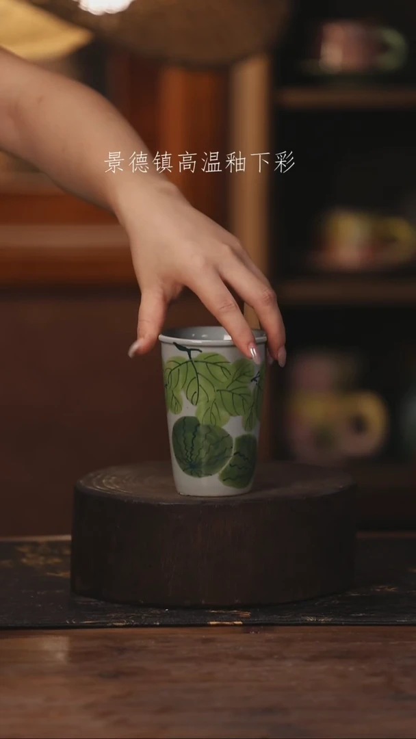 陶瓷景德镇高温釉下手绘陶瓷202