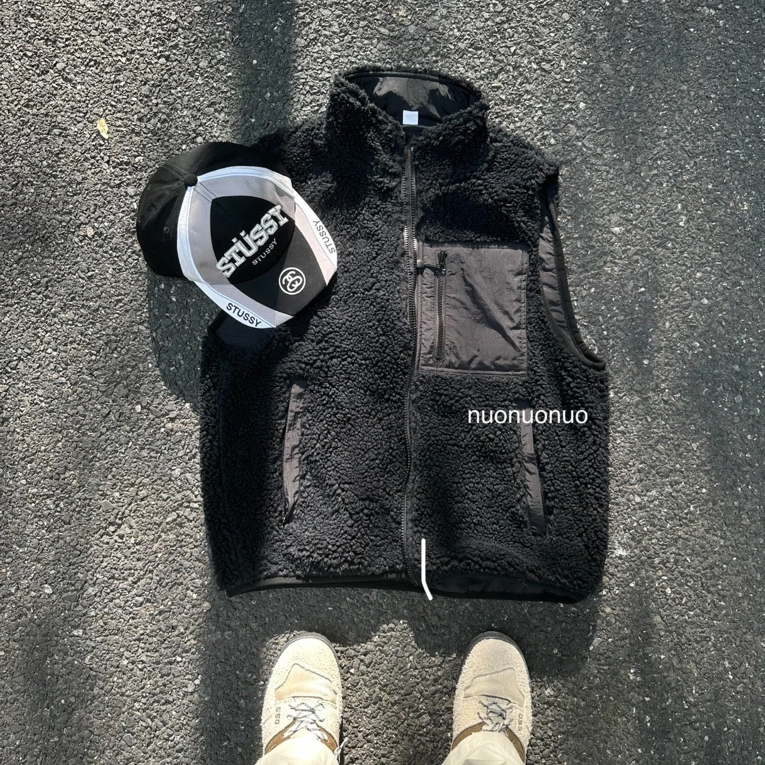 [阿软]羊羔毛马甲双面穿户外防水美式休闲百搭男女同款马甲