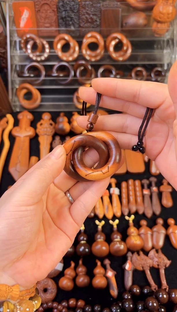 木木雕款雷桃木刻七星乾坤圈2.5